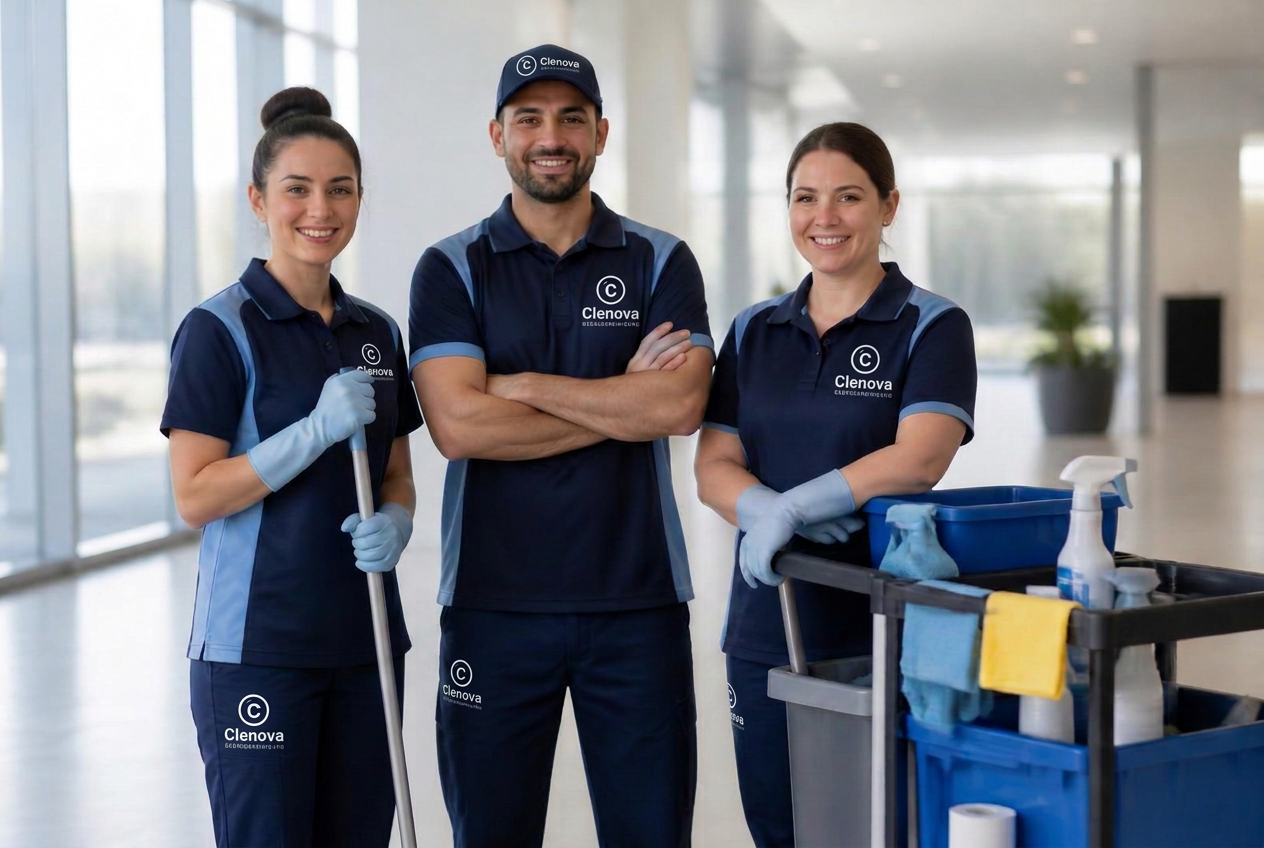 Professionelles Reinigungsteam von Clenova